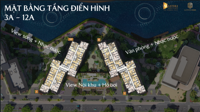 Mặt bằng tháp B1 Masteri Park Place