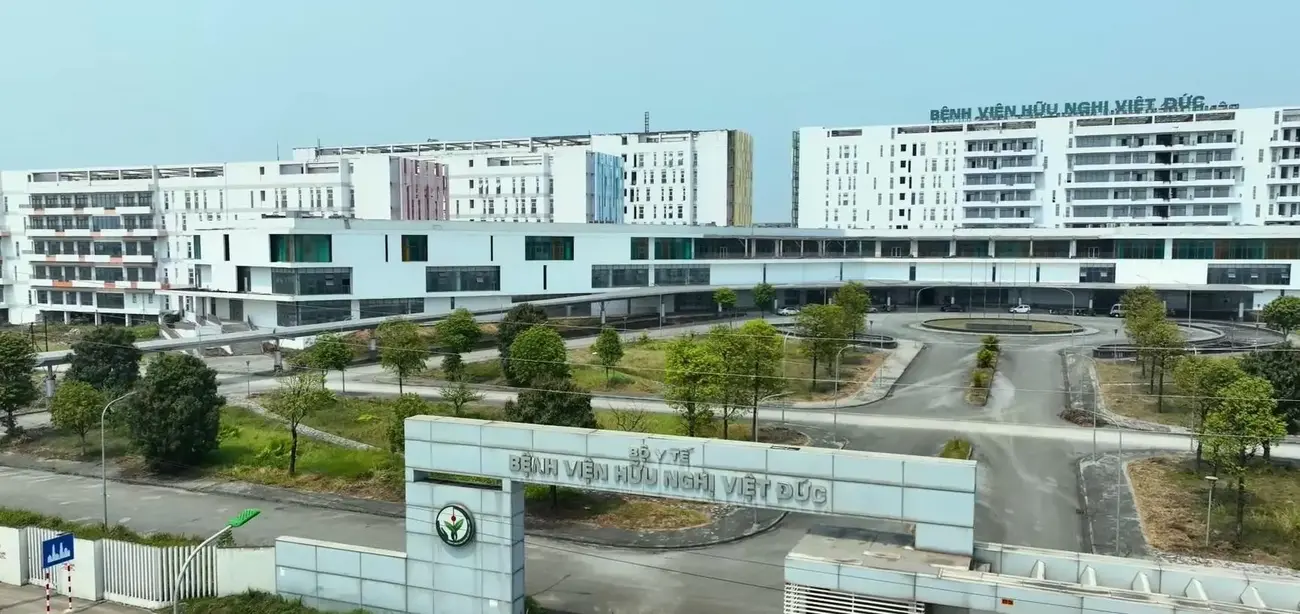 Bệnh viện Hữu nghị Việt Đức cơ sở 2 sắp hoàn thành, dự kiến vận hành cuối năm nay. Ảnh: Ánh Dương