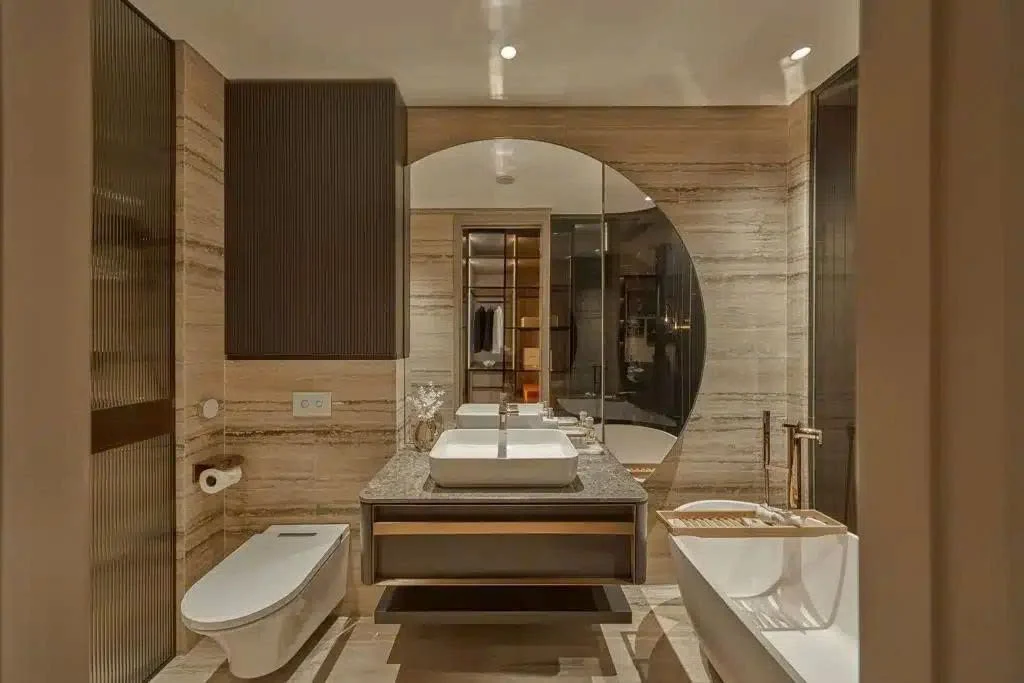 Phòng tắm căn hộ The Opusk Residence sử dụng thiết bị vệ sinh Gessi và Villeroy & Boch