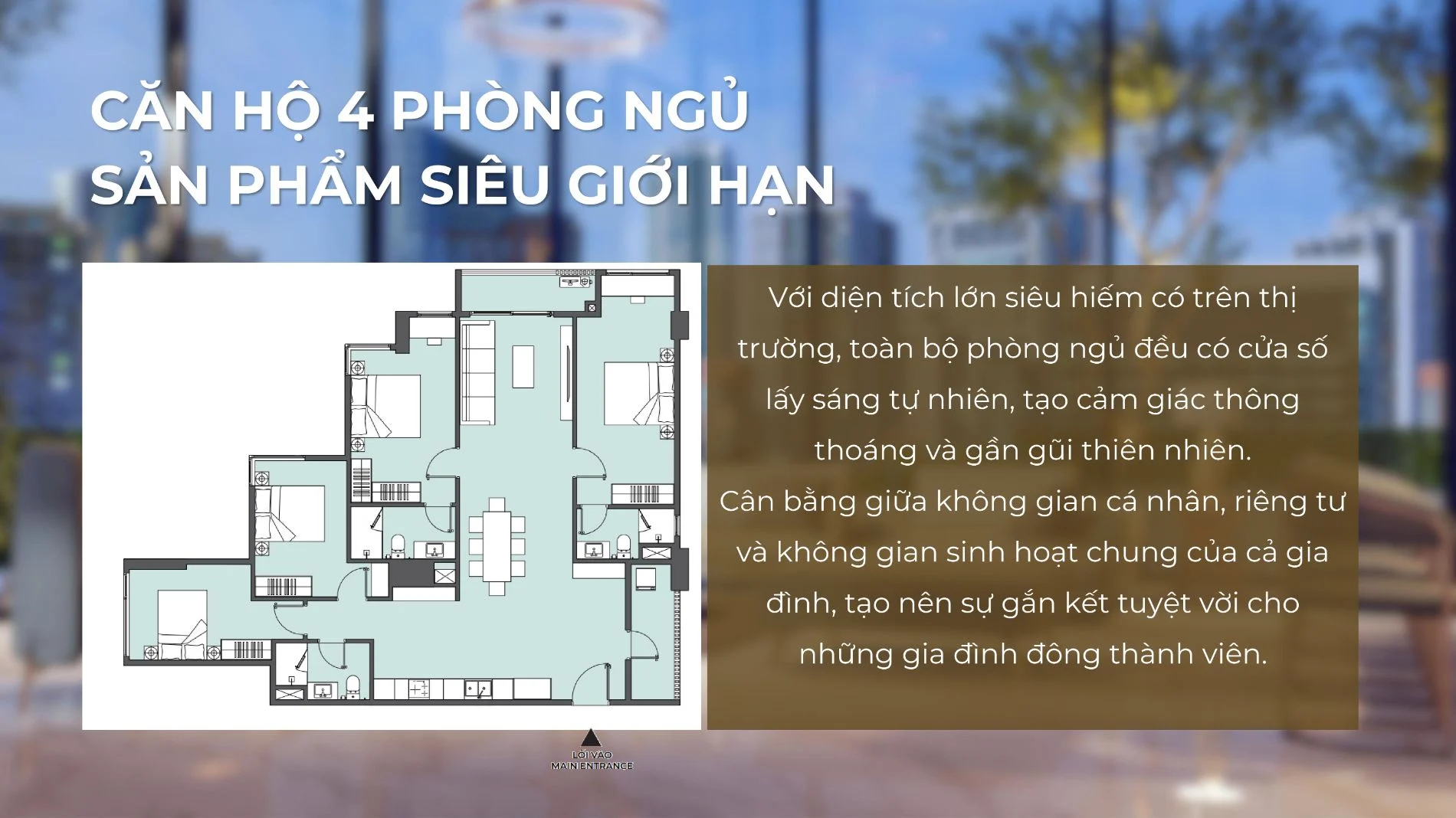 Bản vẽ bóc mái thiết kế căn hộ 4 phòng ngủ tại dự án Masteri Grand View