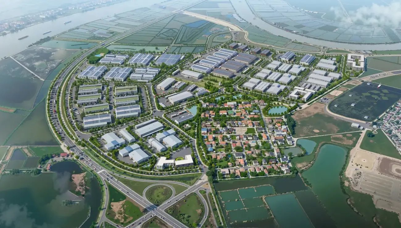 Dự án khu công nghiệp Nam Tràng Cát, Hải An, Hải Phòng với quy mô hơn 200 ha. Ảnh: Vinhomes
