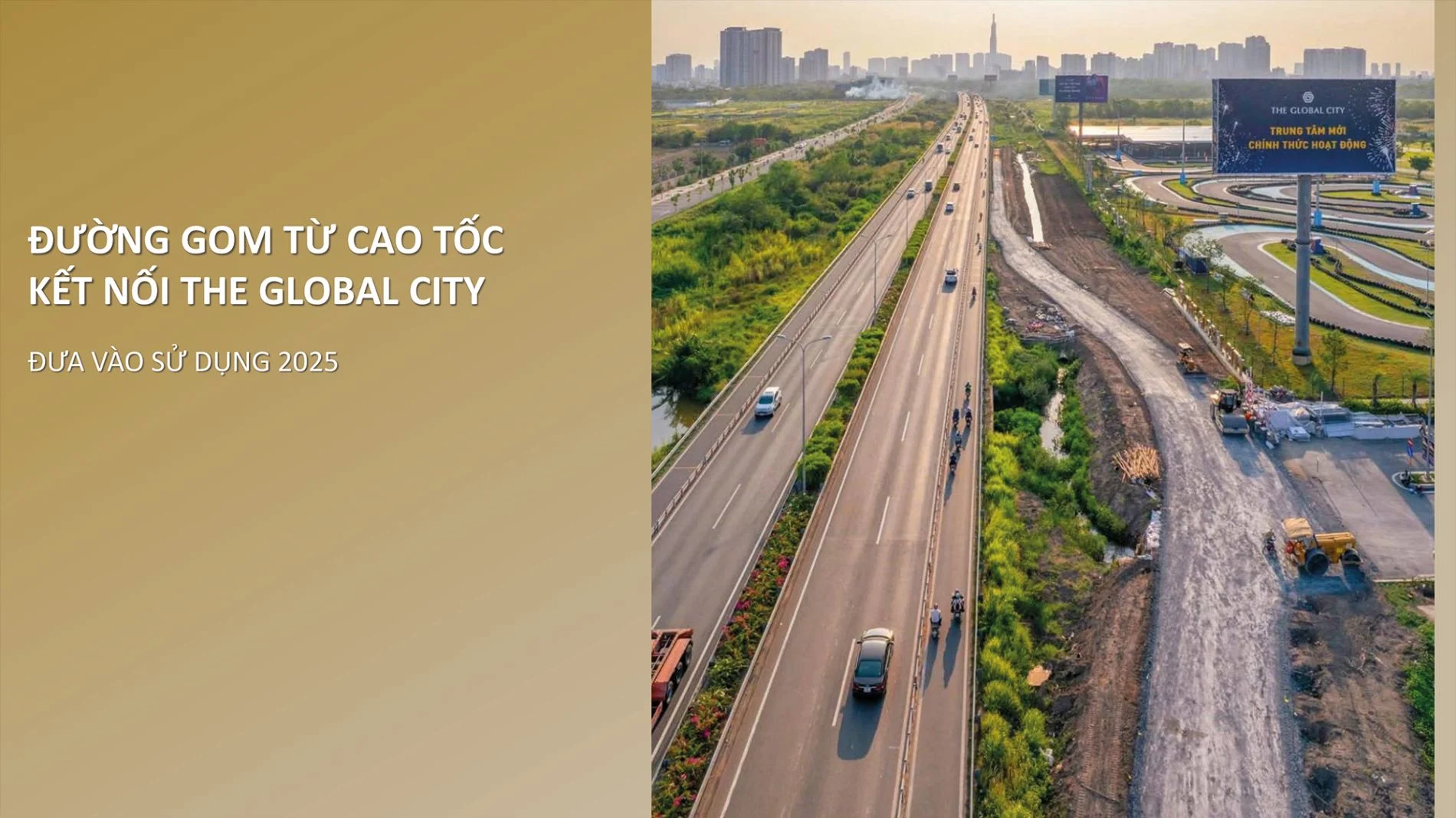Tuyến đường gom từ cao tốc Long Thành Dầu Giây kết nối vào dự án