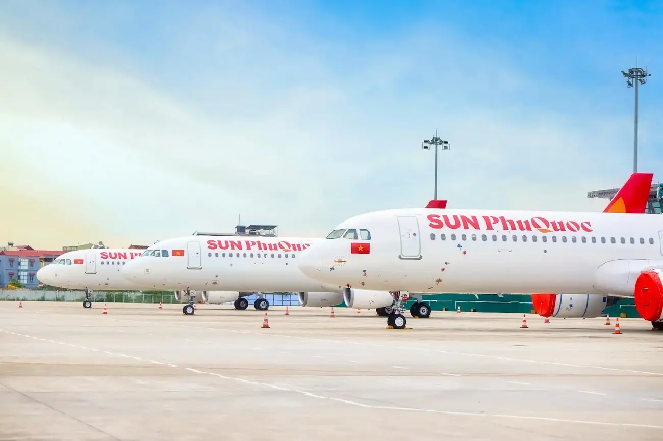 Hãng bay Sun PhuQuoc Airways góp phần gia tăng kết nối giữa đảo Ngọc với quốc tế. Ảnh: Ánh Dương.