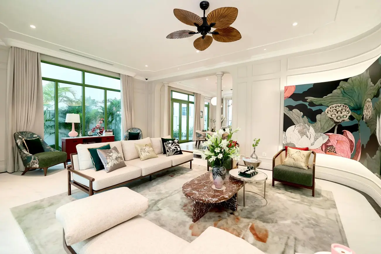 Không gian nội thất nhà mẫu biệt thự đơn lập tại Sun Urban City Hà Nam. Ảnh: Ánh Dương