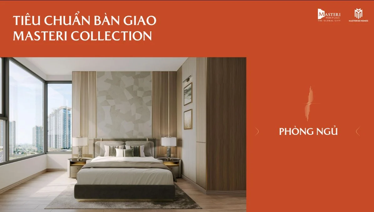 Thiết kế phòng ngủ Masteri Park Place sử dụng kính Low-E cản nhiệt