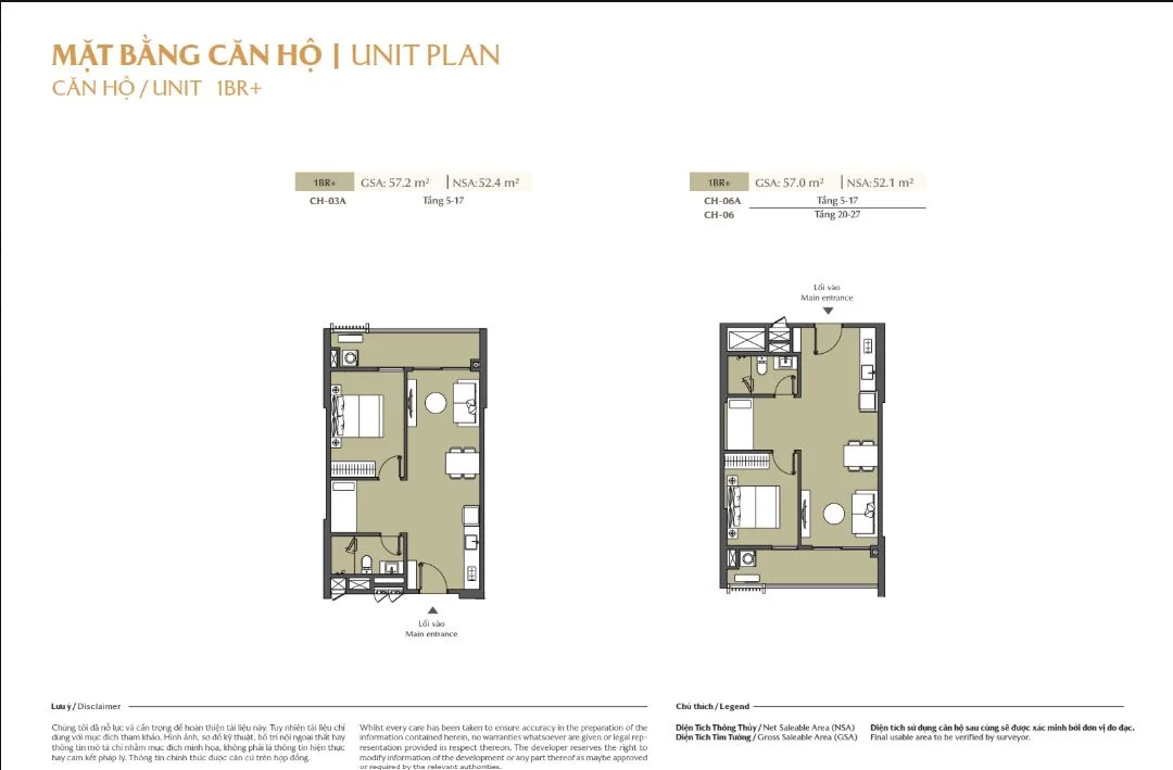 Thiết kế mặt bằng căn hộ 1 phòng ngủ cộng 1BR+ linh hoạt tại tòa A Masteri Cosmo Central