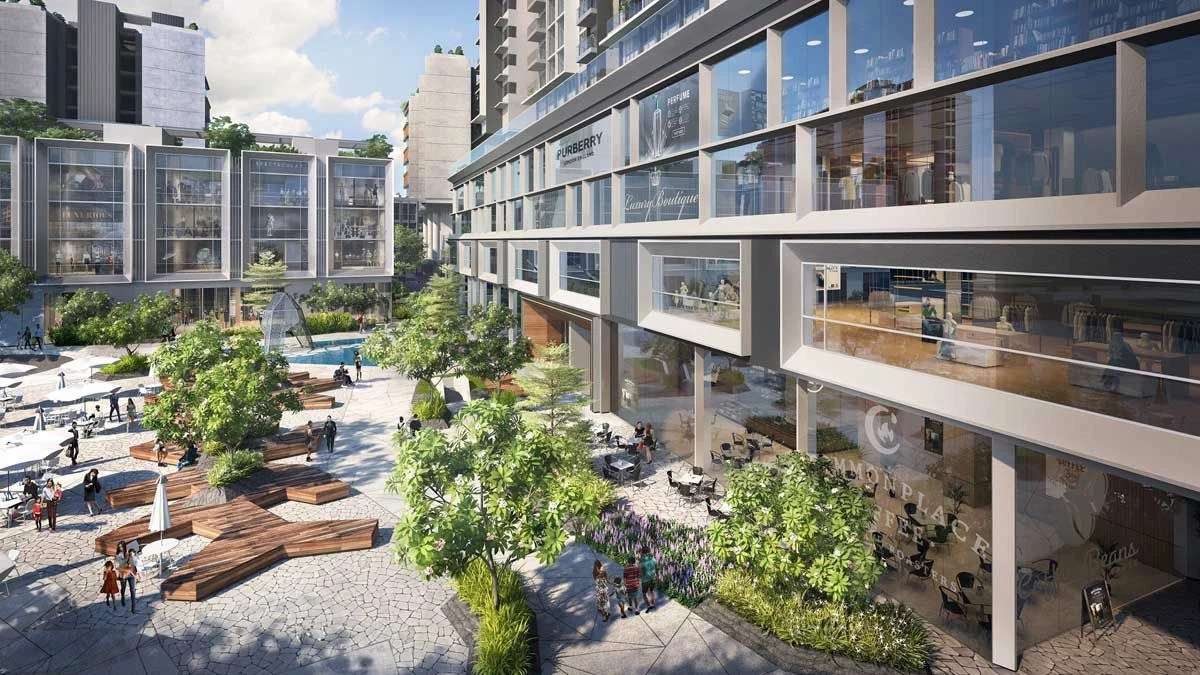 Khu vực nướng BBQ ngoài trời và công viên nội khu The Crest Residence