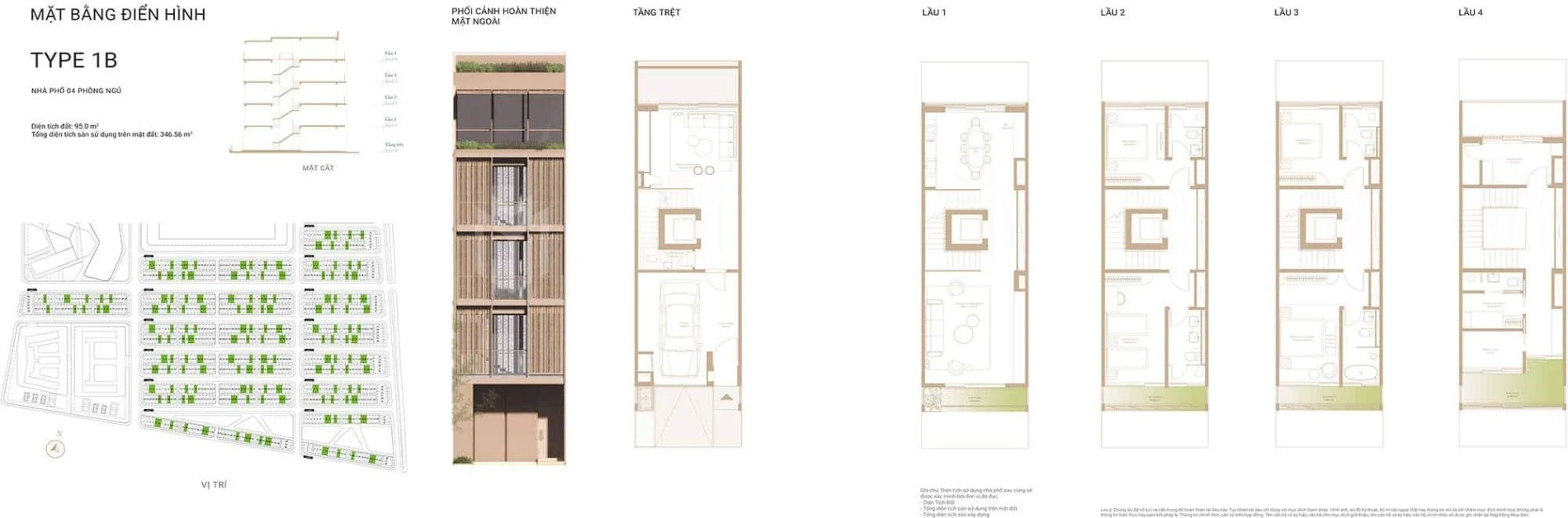 Bản vẽ chi tiết layout nhà phố thương mại Soho Type 1B The Global City