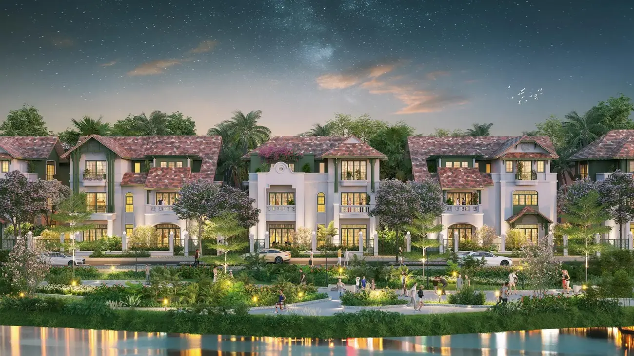 Nhà phố và biệt thự tại Flora Avenue mang phong cách Indochine, hòa mình vào không gian xanh sinh thái rộng 10ha.