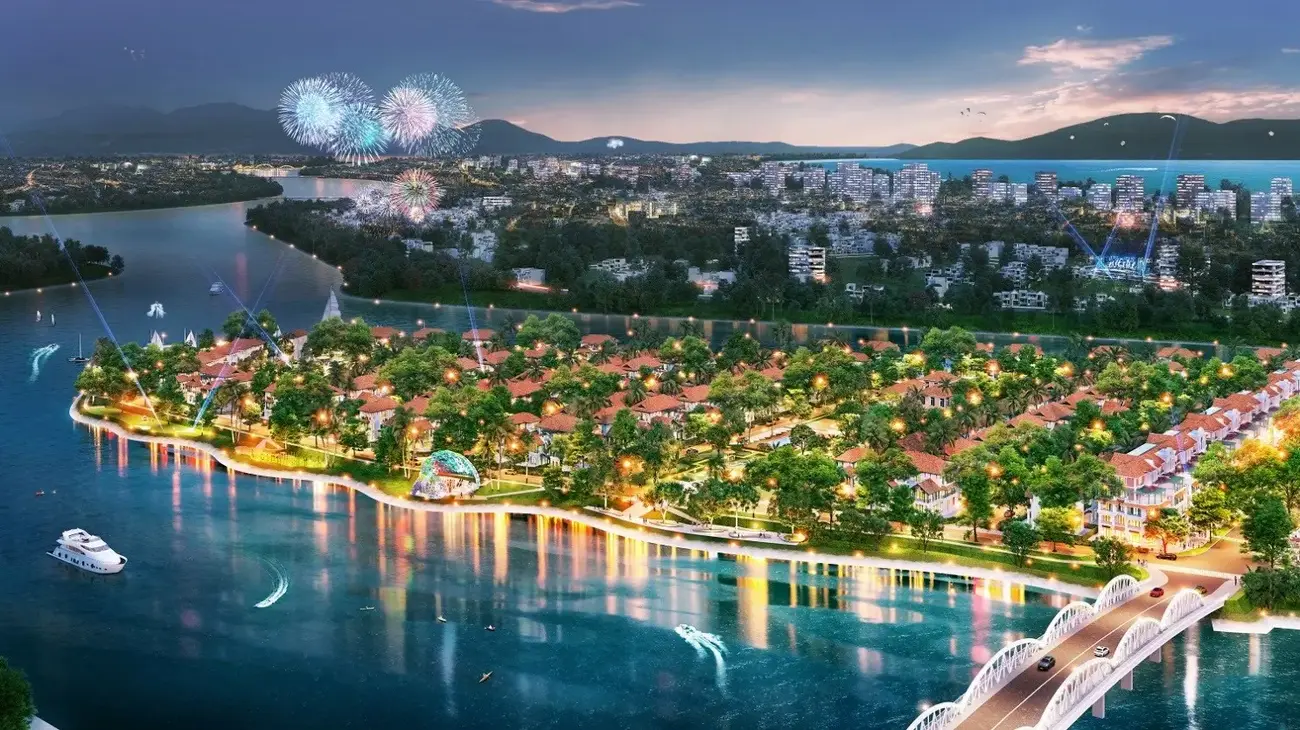 Phối cảnh minh họa khu đô thị đảo Sunneva Island – dự án tái phát triển đô thị tốt nhất châu Á-Thái Bình Dương.