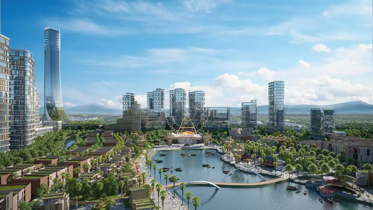 Phối cảnh minh họa quần thể Da Nang Downtown – biểu tượng mới của thành phố Đà Nẵng, Việt Nam.