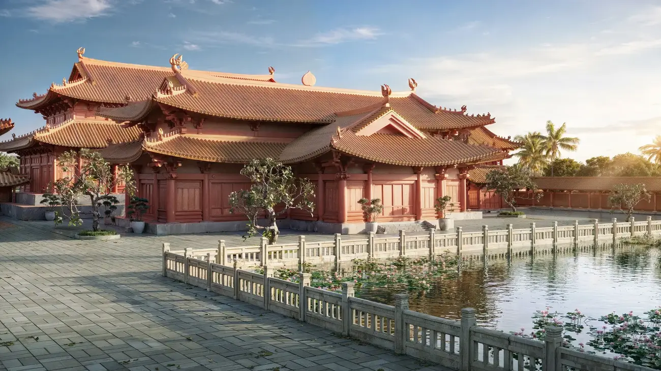 Quần thể du lịch tái hiện Hoàng thành Thăng Long tại Sun Mega City Nam Hà Nội.