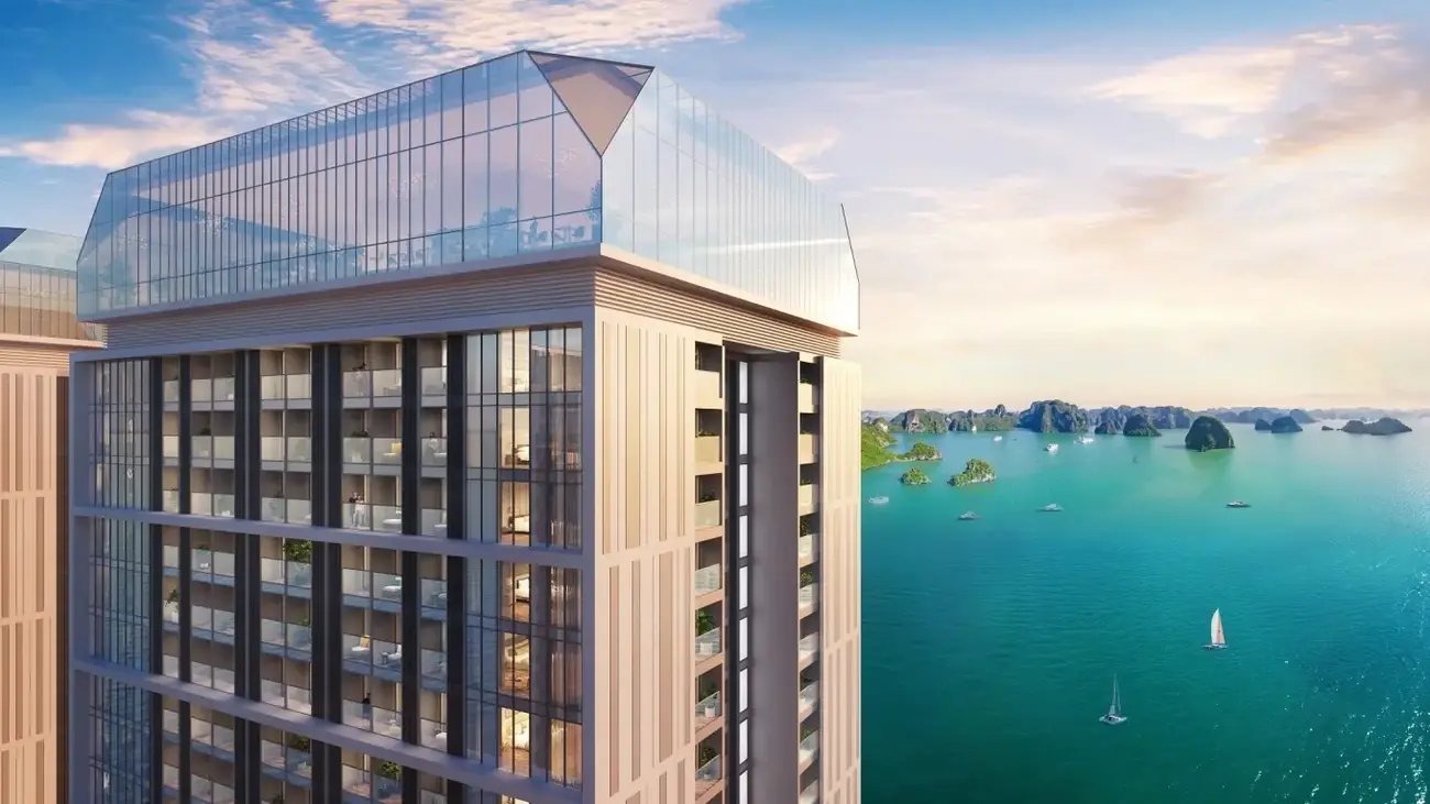 Sun Centro Town mang đến tầm nhìn toàn cảnh vịnh Hạ Long. Ảnh: Sun Property