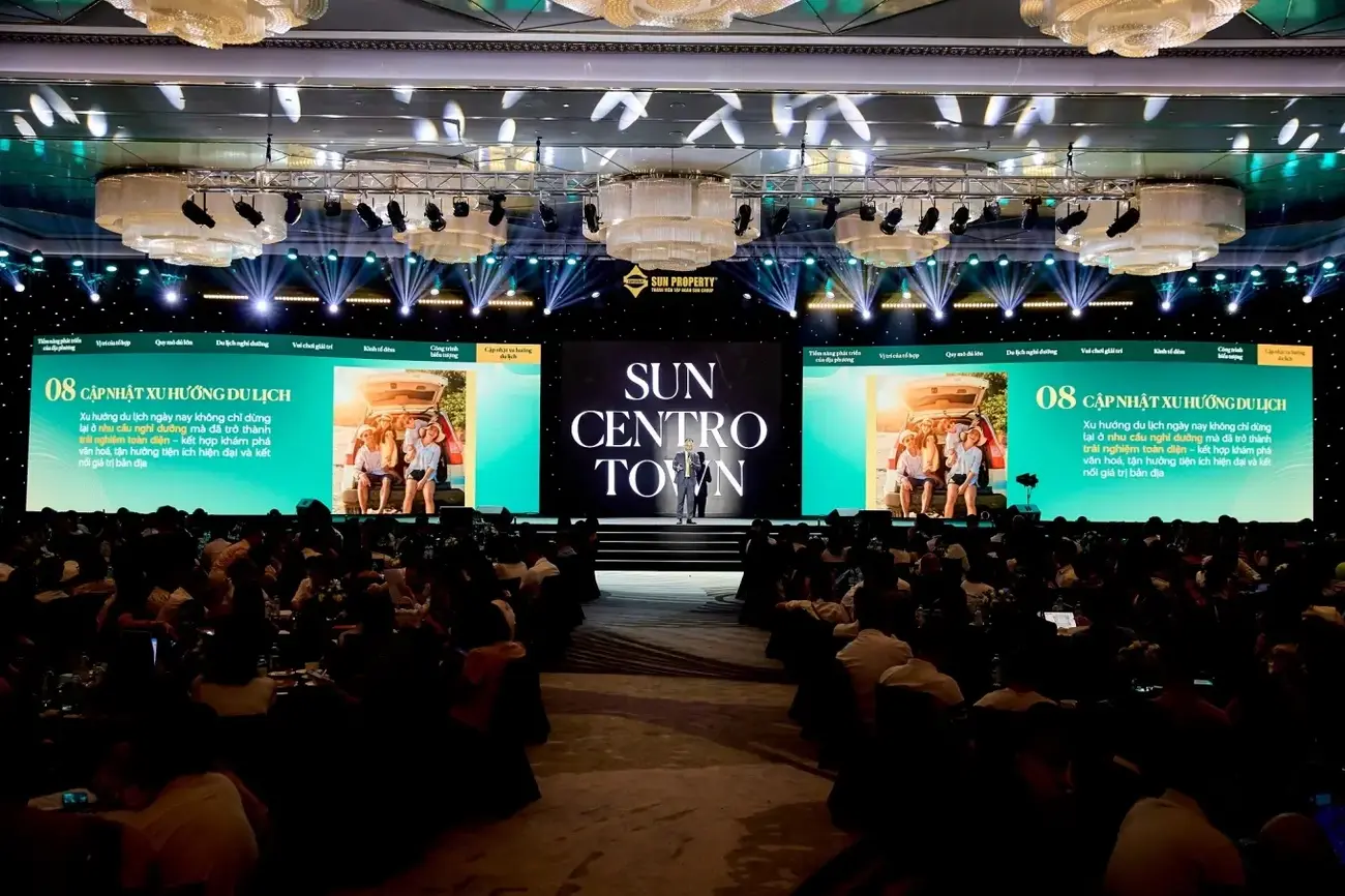 Toàn cảnh sự kiện giới thiệu dự án Sun Centro Town thu hút hơn 1.000 nhà đầu tư. Ảnh: AD