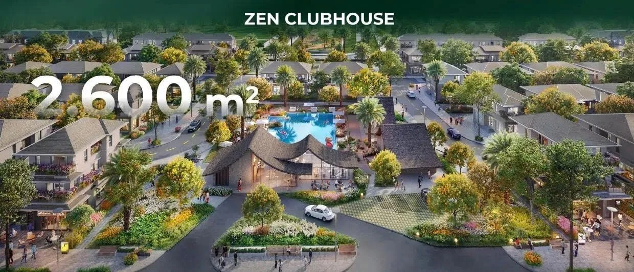 Zen Clubhouse 2.600m2 khu đô thị Eco Retreat Long An
